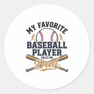 Vintage-Shirt-Design Lieblingsplayer Baseball-Vate Runder Aufkleber