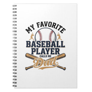 Vintage-Shirt-Design Lieblingsspieler Baseball-Vat Notizblock