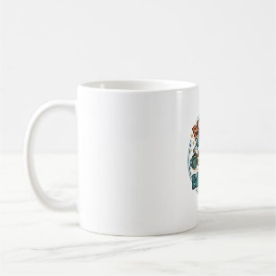 Vintage-Shirt-Design mit Kaffee und schlechten Wit Kaffeetasse