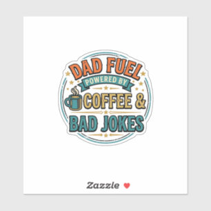 Vintage-Shirt-Design mit Papa-Treibstoff Kaffee un Aufkleber