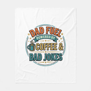 Vintage-Shirt-Design mit Papa-Treibstoff Kaffee un Fleecedecke