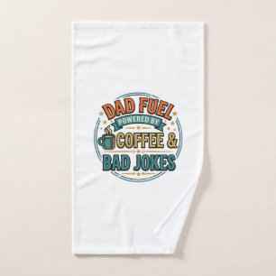Vintage-Shirt-Design mit Papa-Treibstoff Kaffee un Handtuch