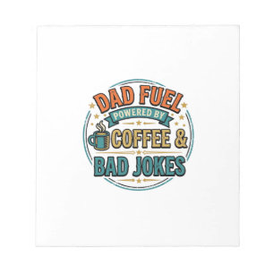Vintage-Shirt-Design mit Papa-Treibstoff Kaffee un Notizblock