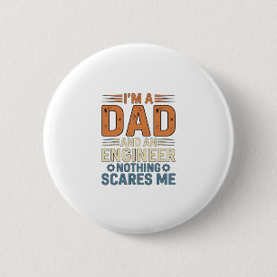 Vintage-Shirt-Design Papa Ingenieur Nichts Schreck Button