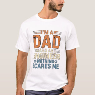 Vintage-Shirt-Design Papa Ingenieur Nichts Schreck T-Shirt