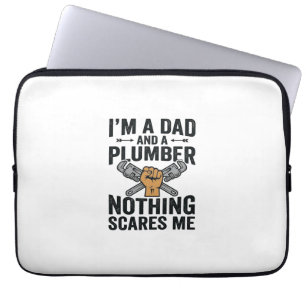 Vintage-Shirt-Design Papa Klempner Nichts schreckt Laptopschutzhülle