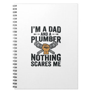 Vintage-Shirt-Design Papa Klempner Nichts schreckt Notizblock
