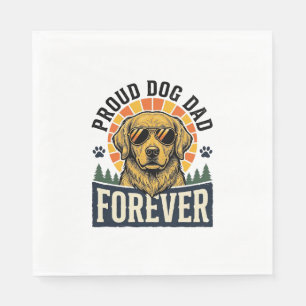 Vintage-Shirt 'Dog Dad' Golden Retriever Retro-Des Serviette
