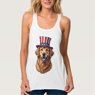 Vintage-Shirt Golden Retriever 4. Juli 4 Tank Top