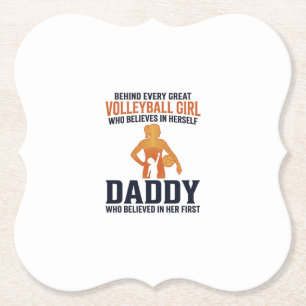 Vintage-Shirt mit Gravur für Volleyball-Mädchen-Va Untersetzer