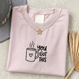 Vintage-Shirt mit starkem Kaffee-Grafikdruck T-Shirt