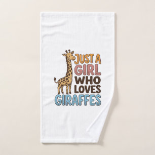 Vintage-Shirt: Nur ein Mädchen, das Giraffen liebt Handtuch