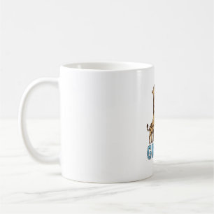 Vintage-Shirt: Nur ein Mädchen, das Giraffen liebt Kaffeetasse