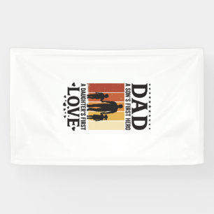 Vintage-Shirt Vater Sohn Erster Held Tochter Erste Banner