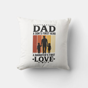 Vintage-Shirt Vater Sohn Erster Held Tochter Erste Kissen