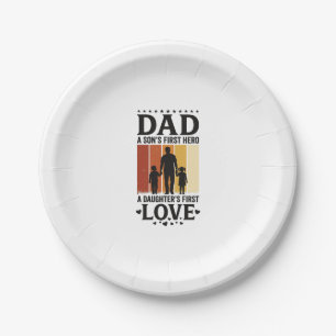 Vintage-Shirt Vater Sohn Erster Held Tochter Erste Pappteller