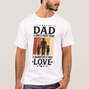 Vintage-Shirt Vater Sohn Erster Held Tochter Erste T-Shirt