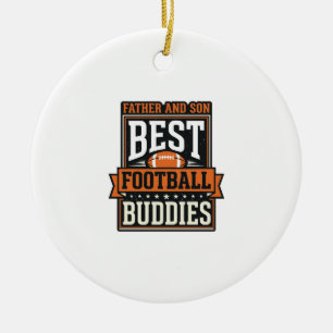 Vintage-Shirt Vater und Sohn Fußballfreunde Desi Keramik Ornament
