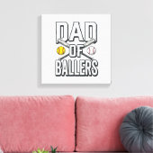 Vintage-Shirt: Vater von Ballers Softball und Base Leinwanddruck (Insitu (Wohnzimmer))