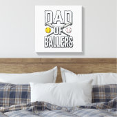 Vintage-Shirt: Vater von Ballers Softball und Base Leinwanddruck (Insitu (Schlafzimmer))