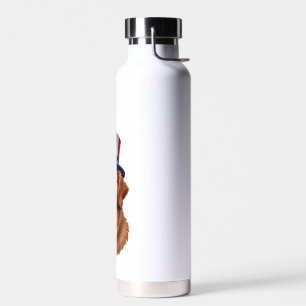 Vintage-Shirt zum vierten Juli Golden Retriever Trinkflasche