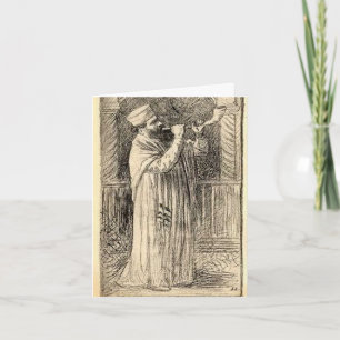 Vintage-Shofarbläser Jüdisches Neujahr Rosch ha-Sc Feiertagskarte