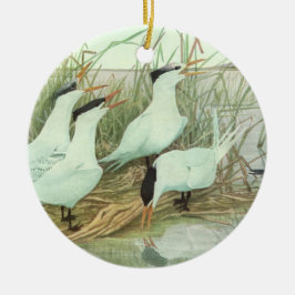 Vintage Shorebirds in Marsh von Louis Futes Keramikornament