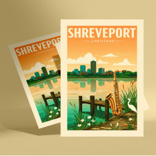 Vintage Shreveport Louisiana Postkarte