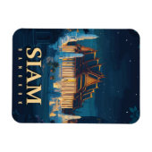 Vintage Siam Bangkok-Tempel Magnet (Horizontal)
