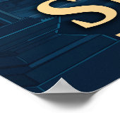 Vintage Siam Bangkok-Tempel Poster (Ecke)