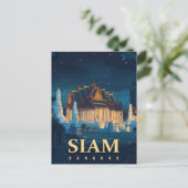 Vintage Siam Bangkok-Tempel Postkarte (Stehend Vorderseite)