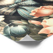 Vintage sibirische Husky-Illustration Poster (Ecke)