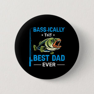 Vintage Sically Bester Vater Aller Zeiten Fischer  Button