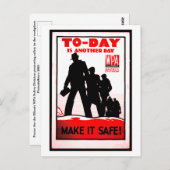 Vintage Sicherheit am Arbeitsplatz - Poster-T - Sh Postkarte (Vorne/Hinten)