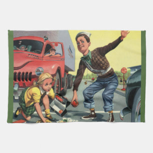 Vintage Sicherheitspatrouille Geschirrtuch