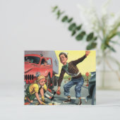 Vintage Sicherheitspatrouille Postkarte (Stehend Vorderseite)