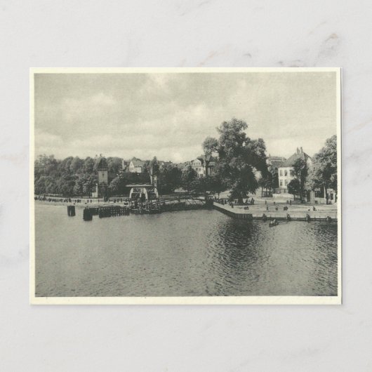 Vintage Sicht auf Bremen/Vegesack Postkarte (Vorderseite)