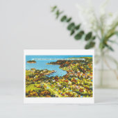 Vintage Sicht auf Camden, Maine, Postkarte (Stehend Vorderseite)