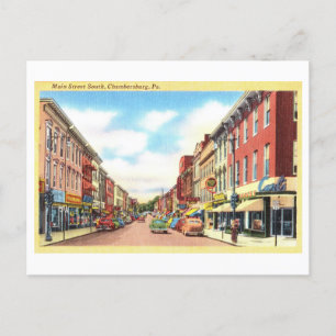 Vintage Sicht auf Chambersburg, Pennsylvania, Postkarte