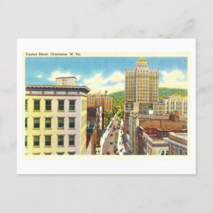 Vintage Sicht auf Charleston, West Virginia, Postkarte