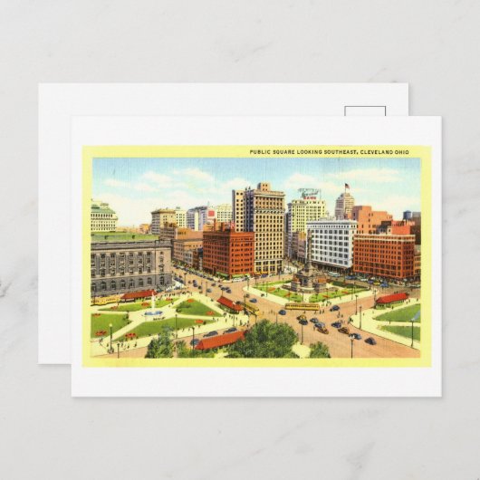 Vintage Sicht auf Cleveland, Ohio, Postkarte (Vorne/Hinten)