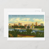 Vintage Sicht auf Dayton, Ohio, Skyline Postkarte (Vorne/Hinten)