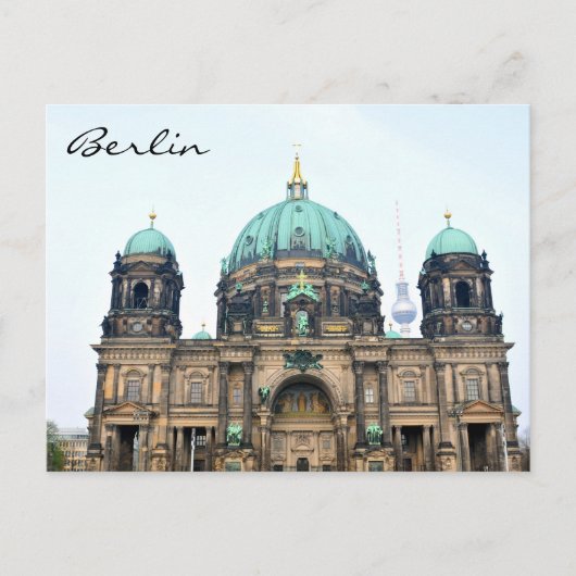 Vintage Sicht auf den Berliner Dom Postkarte (Vorderseite)