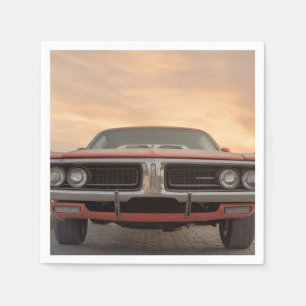 Vintage Sicht auf den Sonnenuntergang im klassisch Serviette