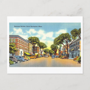 Vintage Sicht auf Great Barrington, Massachusetts, Postkarte