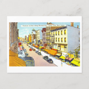 Vintage Sicht auf Jersey City, New Jersey, Postkarte