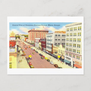 Vintage Sicht auf Macon, Georgien, Postkarte