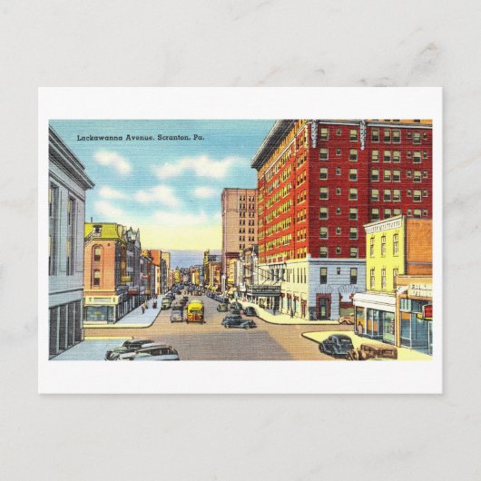 Vintage Sicht auf Scranton, Pennsylvania, Postkarte (Vorderseite)