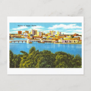 Vintage Sicht auf Tampa, Florida, Postkarte