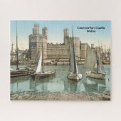 Vintage Sicht Caernarfon Castle, Wales Puzzle (Horizontal)